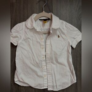Polo by Ralph Lauren White Kids Button Down Shirt